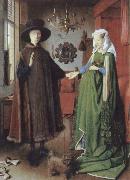 Jan Van Eyck Portrait of Giovanni Arnolfini and His Wife oil painting